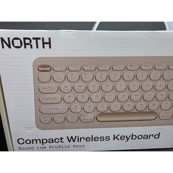 North Compact Wireless Keyboard With Round Low Profile Keys 2.4GHz & Wireless Co - Picture 2 of 5
